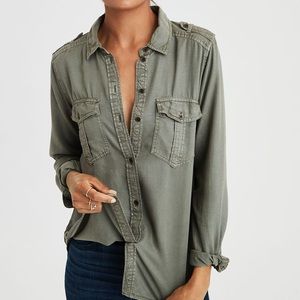 Blue button down shirt